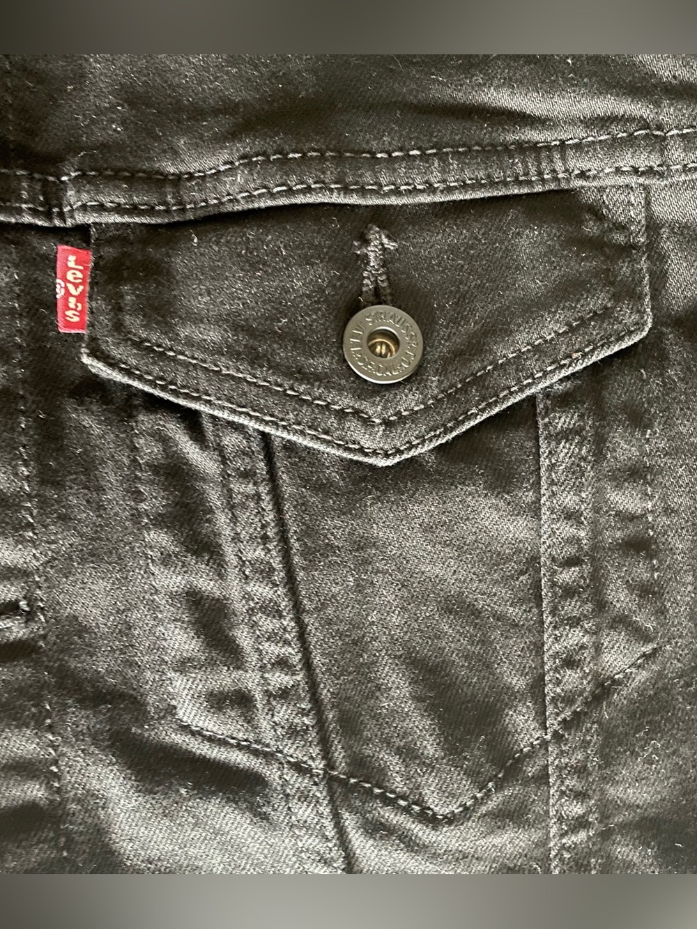 Levi's Black Trucker Jacket Classic Denim Jean Jacket- Size Men's US Medium (M)